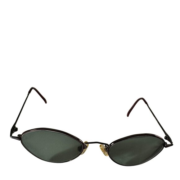 Vintage Nicole Miller Trinity 49-19 140 Dark Wine Oval Sunglasses FRAMES ONLY - Picture 1 of 12